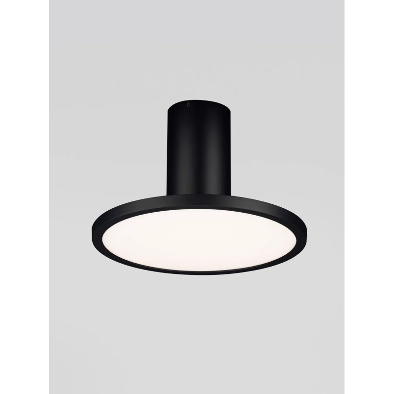 Plafon z płaskim kloszem Solaro 20cm LED 3000K czarny
