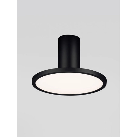 Plafon z płaskim kloszem Solaro 20cm LED 3000K czarny