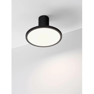 Plafon z płaskim kloszem Solaro 20cm LED 3000K czarny