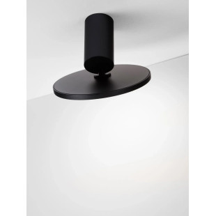 Plafon z płaskim kloszem Solaro 20cm LED 3000K czarny