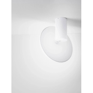 Plafon z płaskim kloszem Solaro 20cm LED 3000K biały