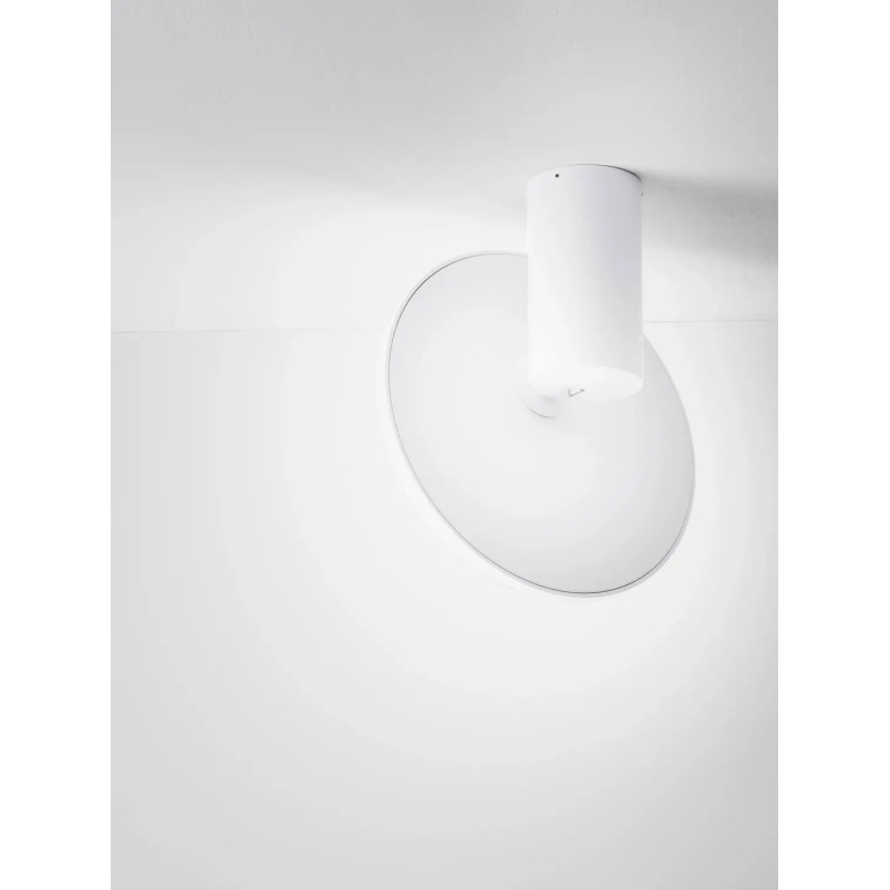 Plafon z płaskim kloszem Solaro 20cm LED 3000K biały
