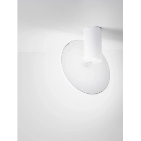 Plafon z płaskim kloszem Solaro 20cm LED 3000K biały