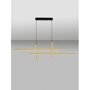 Lampa wisząca nowoczesna ze ściemniaczem triac Gragna LED 3200K 120cm złoto-czarna