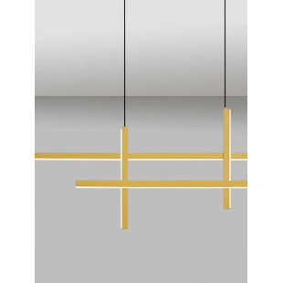 Lampa wisząca nowoczesna ze ściemniaczem triac Gragna LED 3200K 120cm złoto-czarna