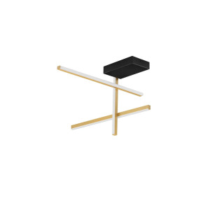 Plafon nowoczesny ze ściemniaczem triac Gragna LED 3200K 51cm złoto-czarny
