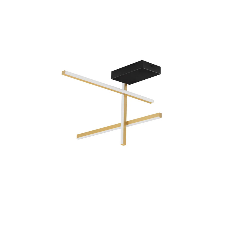 Plafon nowoczesny ze ściemniaczem triac Gragna LED 3200K 51cm złoto-czarny