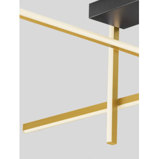 Plafon nowoczesny ze ściemniaczem triac Gragna LED 3200K 51cm złoto-czarny