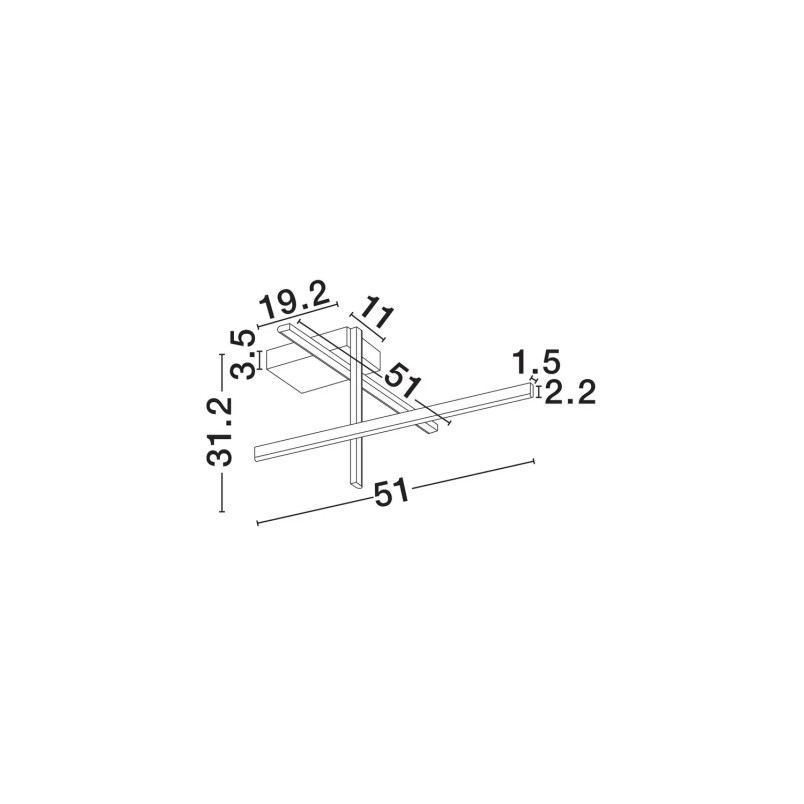 Plafon nowoczesny ze ściemniaczem triac Gragna LED 3200K 51cm złoto-czarny
