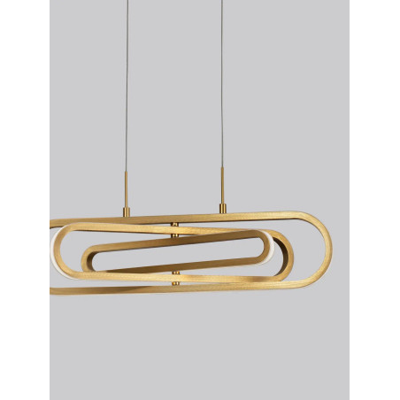Lampa wisząca nowoczesna ze ściemniaczem Civago 64cm LED 3000K złota