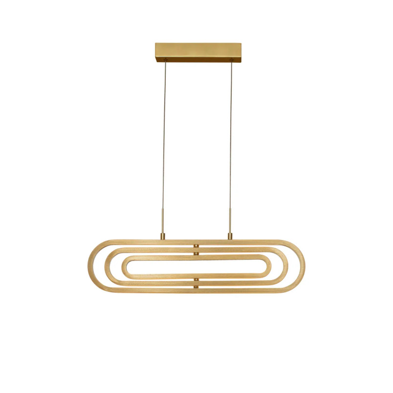 Lampa wisząca nowoczesna ze ściemniaczem Civago 64cm LED 3000K złota
