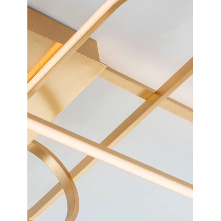 Plafon nowoczesny ze ściemniaczem triac Civago 66cm LED 3000K IP20 złoty