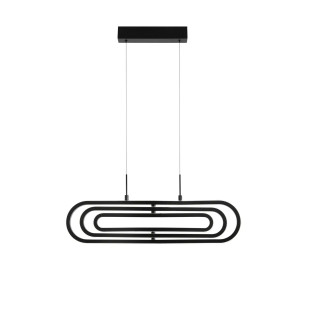 Lampa wisząca nowoczesna ze ściemniaczem Civago 64cm LED 3000K czarna