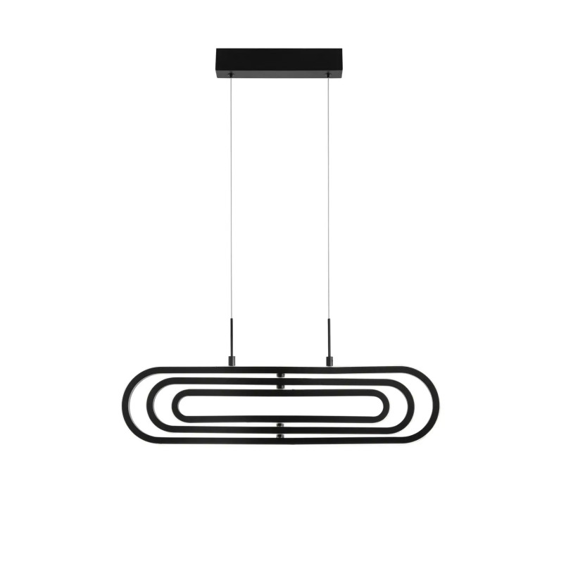 Lampa wisząca nowoczesna ze ściemniaczem Civago 64cm LED 3000K czarna