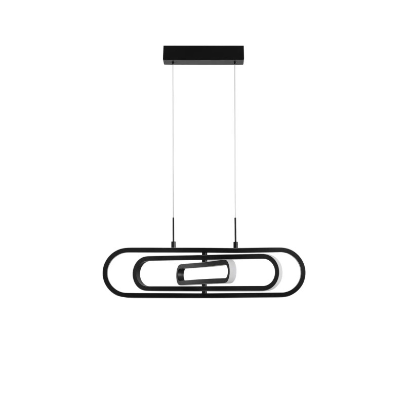 Lampa wisząca nowoczesna ze ściemniaczem Civago 64cm LED 3000K czarna