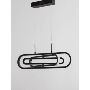 Lampa wisząca nowoczesna ze ściemniaczem Civago 64cm LED 3000K czarna