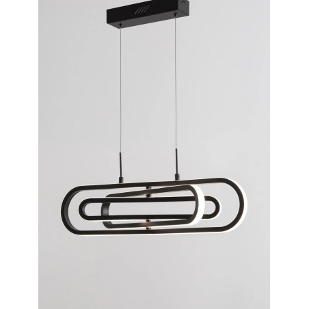 Lampa wisząca nowoczesna ze ściemniaczem Civago 64cm LED 3000K czarna