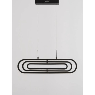 Lampa wisząca nowoczesna ze ściemniaczem Civago 64cm LED 3000K czarna