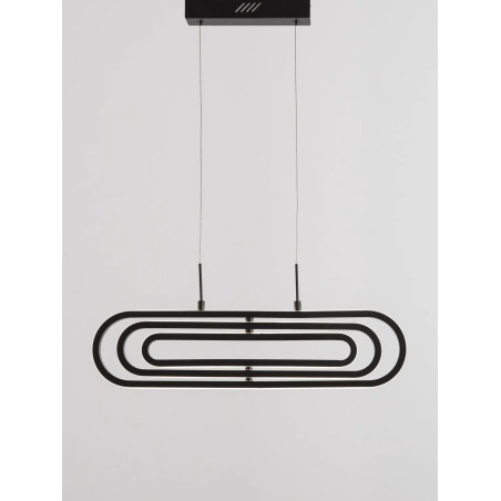 Lampa wisząca nowoczesna ze ściemniaczem Civago 64cm LED 3000K czarna