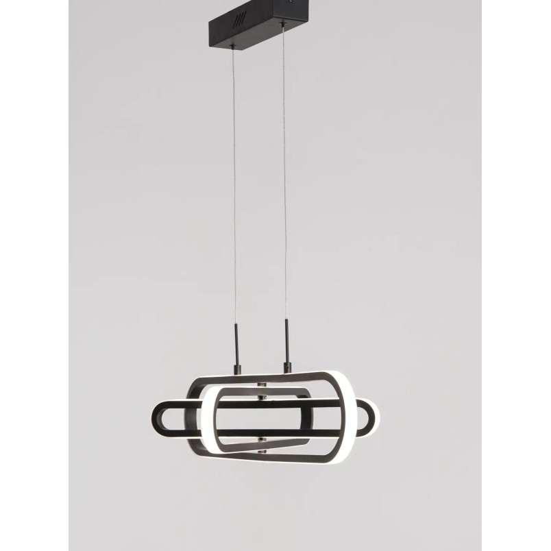 Lampa wisząca nowoczesna ze ściemniaczem Civago 64cm LED 3000K czarna