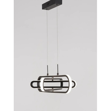 Lampa wisząca nowoczesna ze ściemniaczem Civago 64cm LED 3000K czarna