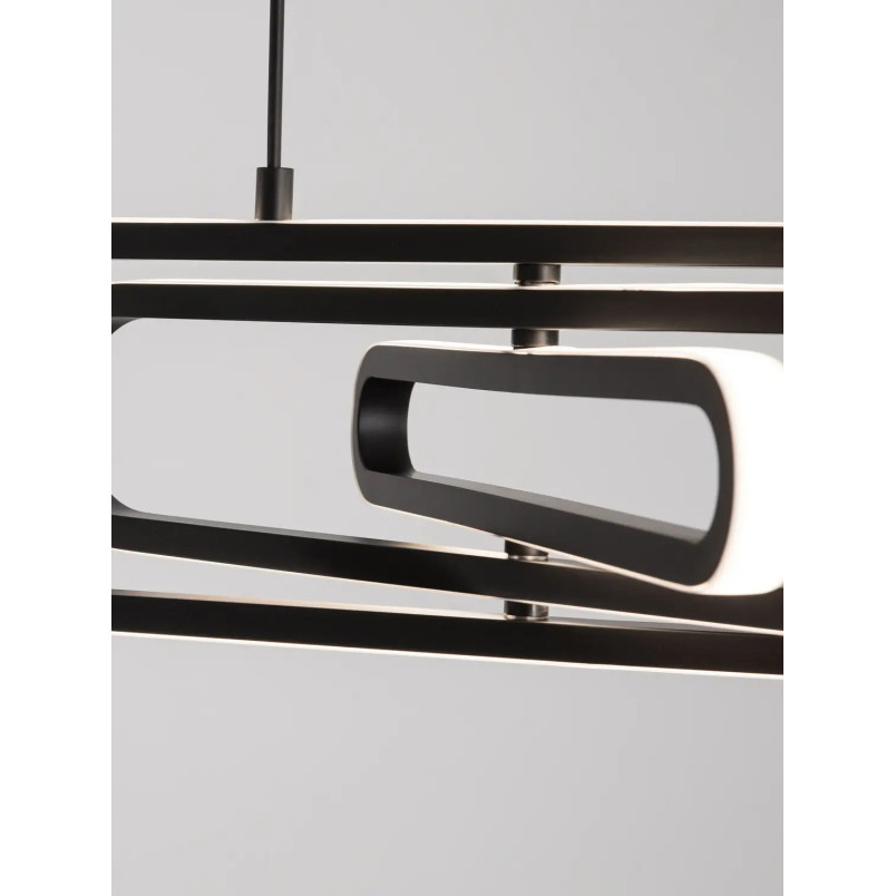 Lampa wisząca nowoczesna ze ściemniaczem Civago 64cm LED 3000K czarna