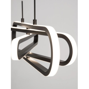 Lampa wisząca nowoczesna ze ściemniaczem Civago 64cm LED 3000K czarna