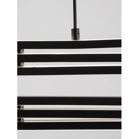 Lampa wisząca nowoczesna ze ściemniaczem Civago 64cm LED 3000K czarna