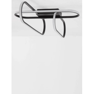 Plafon nowoczesny ze ściemniaczem triac Civago 66cm LED 3000K IP20 czarny