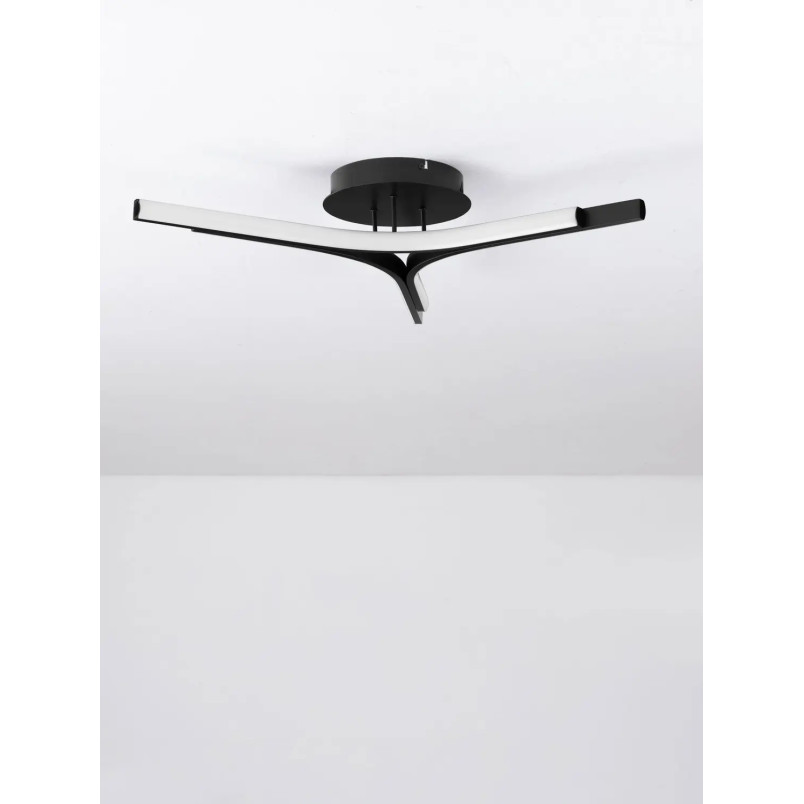 Plafon nowoczesny ze ściemniaczem Groppo 70cm LED 3000K czarny