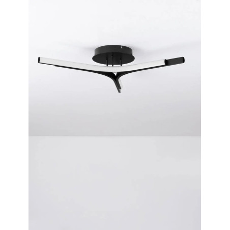 Plafon nowoczesny ze ściemniaczem Groppo 70cm LED 3000K czarny
