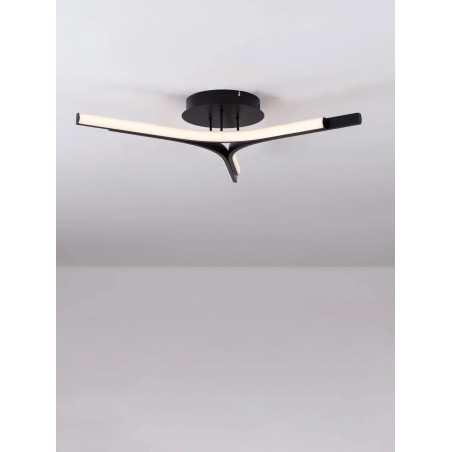 Plafon nowoczesny ze ściemniaczem Groppo 70cm LED 3000K czarny