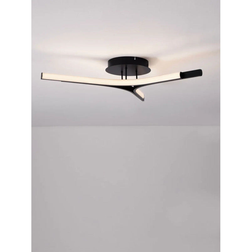 Plafon nowoczesny ze ściemniaczem Groppo 70cm LED 3000K czarny