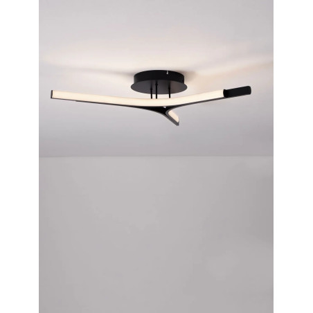 Plafon nowoczesny ze ściemniaczem Groppo 70cm LED 3000K czarny