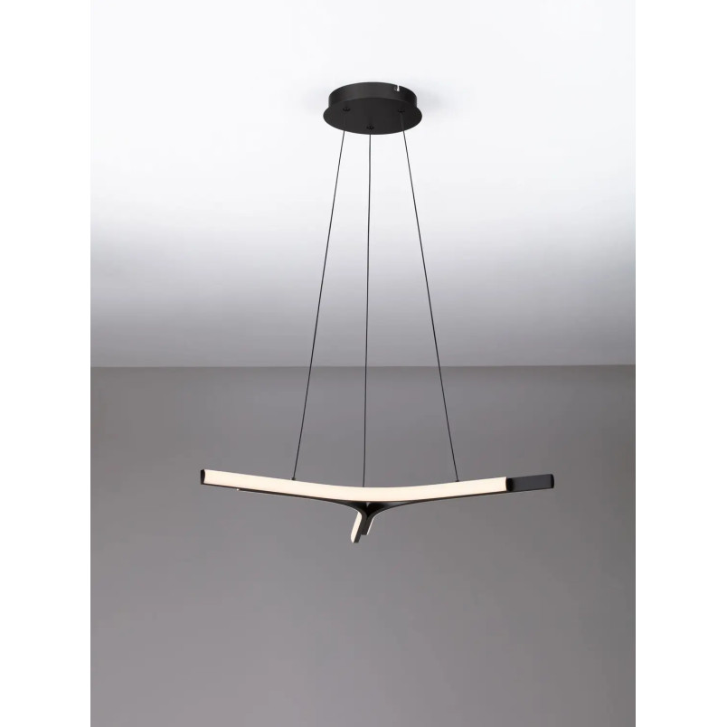 Lampa wisząca nowoczesna ze ściemniaczem Groppo 70cm LED 3000K czarna