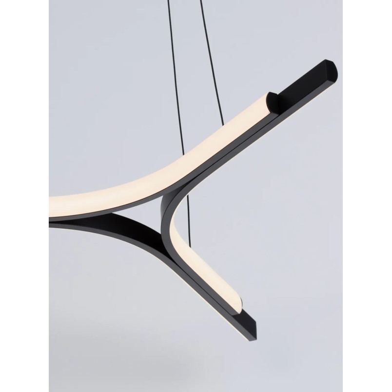 Lampa wisząca nowoczesna ze ściemniaczem Groppo 70cm LED 3000K czarna