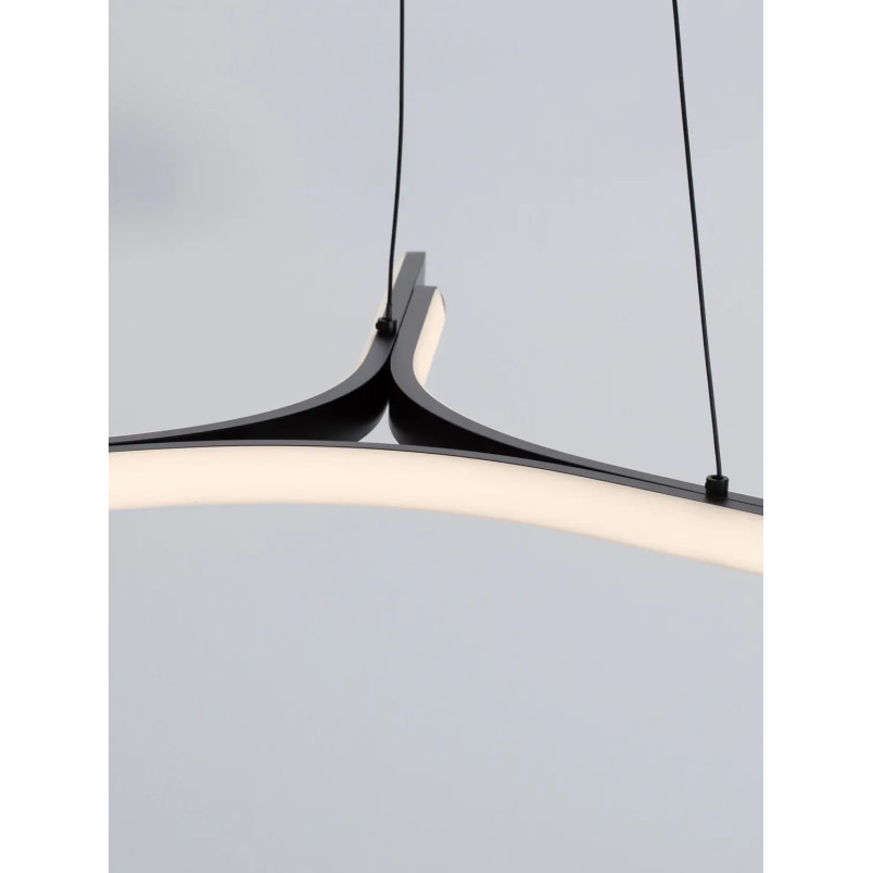 Lampa wisząca nowoczesna ze ściemniaczem Groppo 70cm LED 3000K czarna