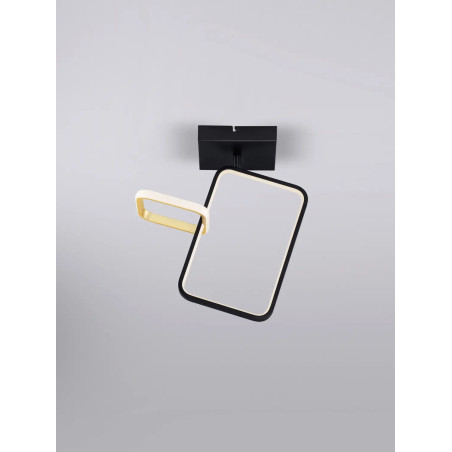 Plafon nowoczesny ze ściemniaczem triac Chorro 35cm LED 3200K czarno-złoty