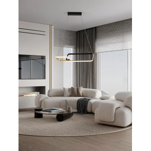 Lampa wisząca nowoczesna ze ściemniaczem triac Chorro 54cm LED 3200K czarno-złota