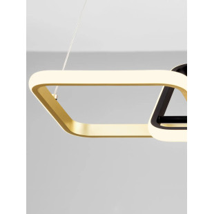 Lampa wisząca nowoczesna ze ściemniaczem triac Chorro 54cm LED 3200K czarno-złota