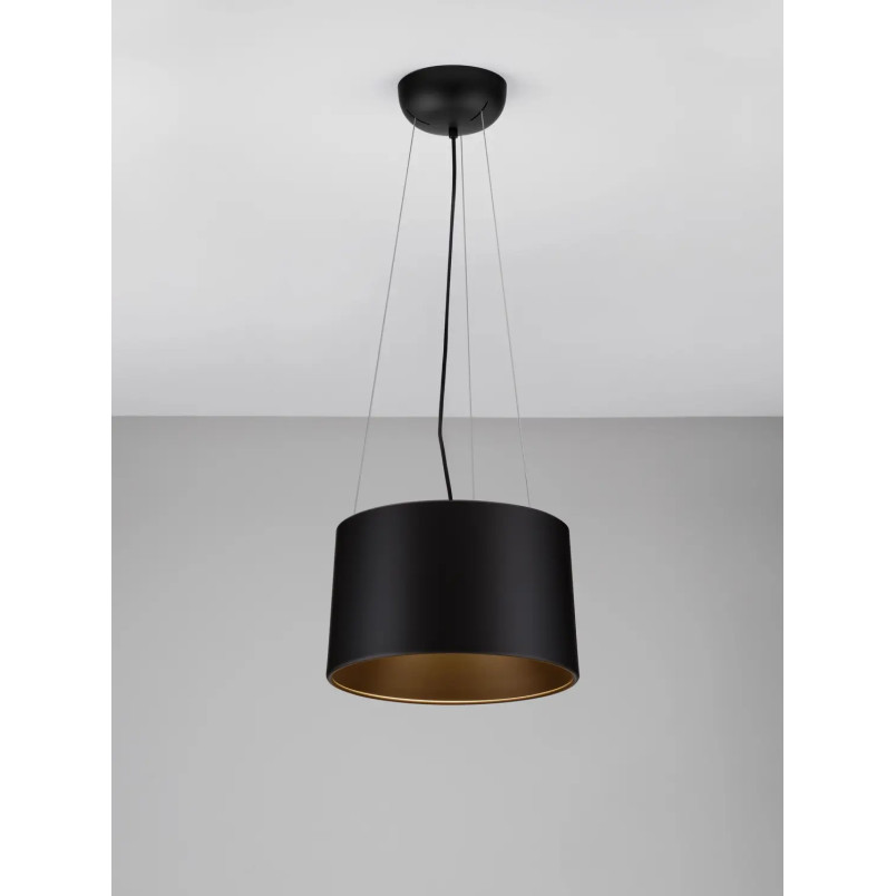 Lampa wisząca metalowa modern Eglio 35cm LED 3000K czarna