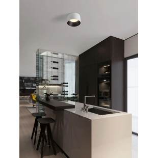 Plafon okrągły modern Eglio 35cm LED 3000K biało-czarny