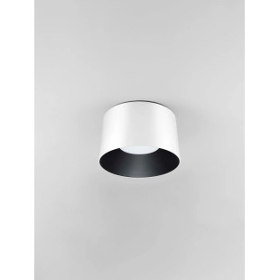 Plafon okrągły modern Eglio 35cm LED 3000K biało-czarny