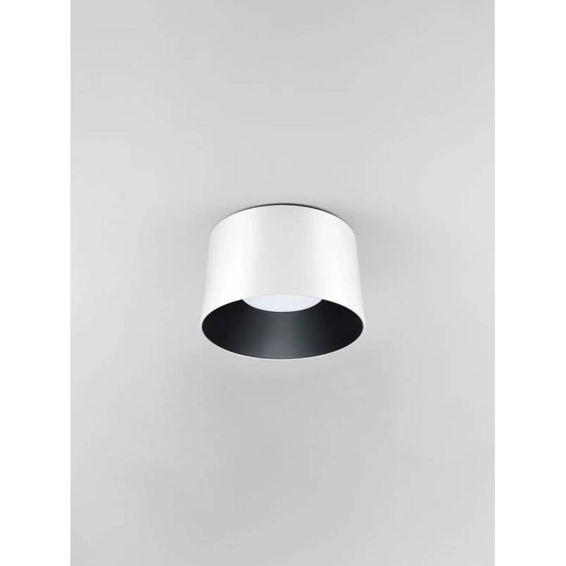 Plafon okrągły modern Eglio 35cm LED 3000K biało-czarny