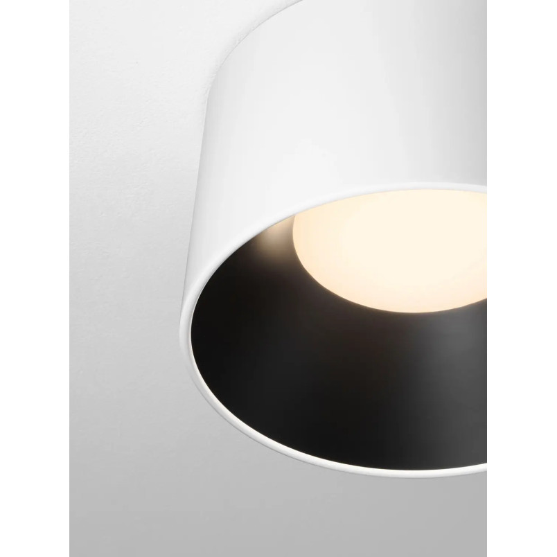 Plafon okrągły modern Eglio 35cm LED 3000K biało-czarny