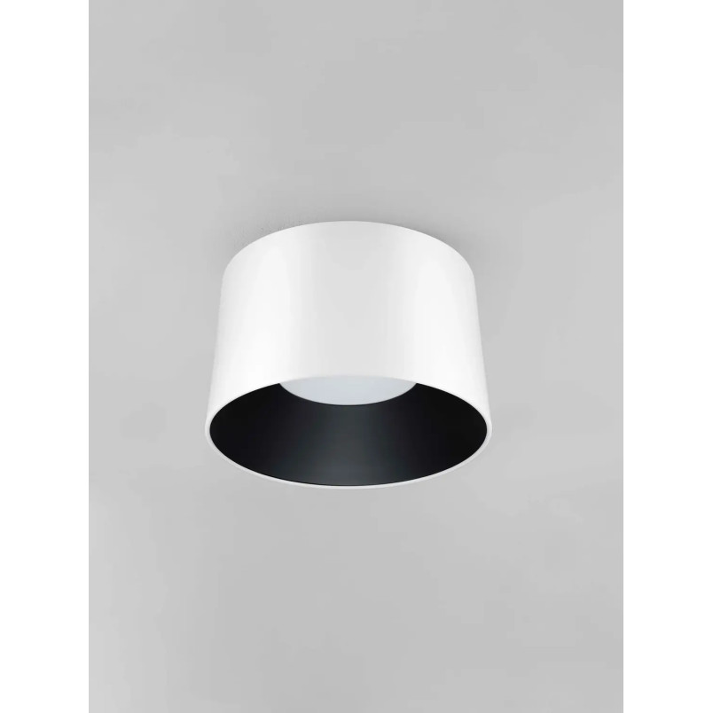 Plafon okrągły modern Eglio 50cm LED 3000K biało-czarny