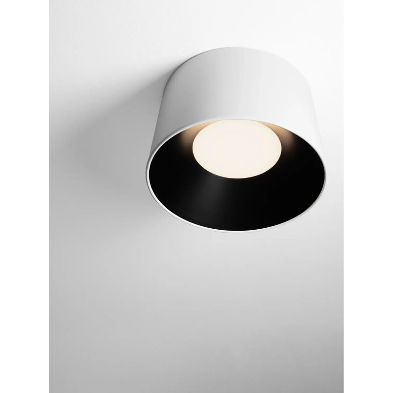 Plafon okrągły modern Eglio 50cm LED 3000K biało-czarny