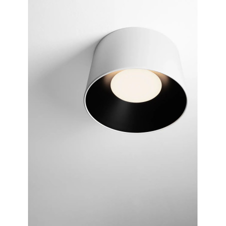 Plafon okrągły modern Eglio 50cm LED 3000K biało-czarny
