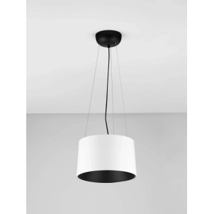 Lampa wisząca metalowa modern Eglio 35cm LED 3000K biało-czarna