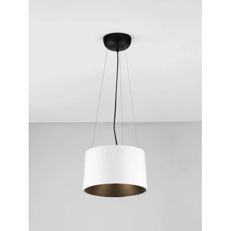 Lampa wisząca metalowa modern Eglio 35cm LED 3000K biało-czarna
